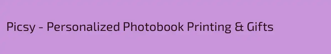 Picsy - Personalized Photobook Printing & Gifts